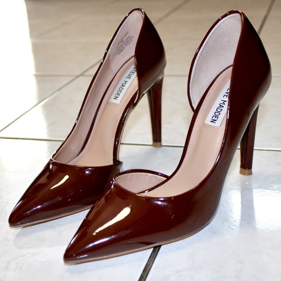 Steve Madden | Vala Pump | Cognac | Patent Leather | Heels | Dark Brown | main image 1